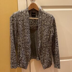 NIC+ZOE Brown Black Knit Blazer Jacket Size Petite 0 XS